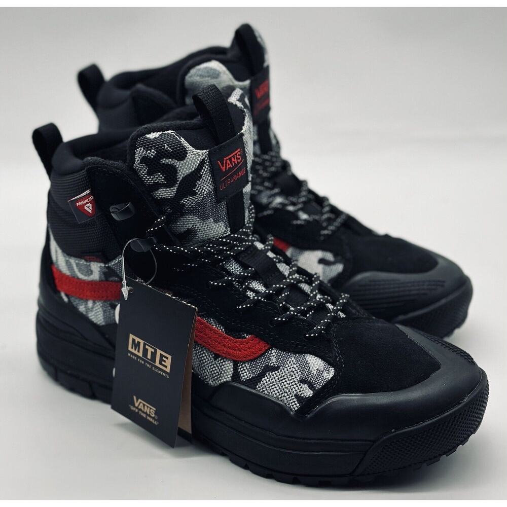 NEW Vans UltraRange Exo Hi MTE-2 Camo Black Red Primaloft 500383 Mens Size Multi - Picture 3 of 7